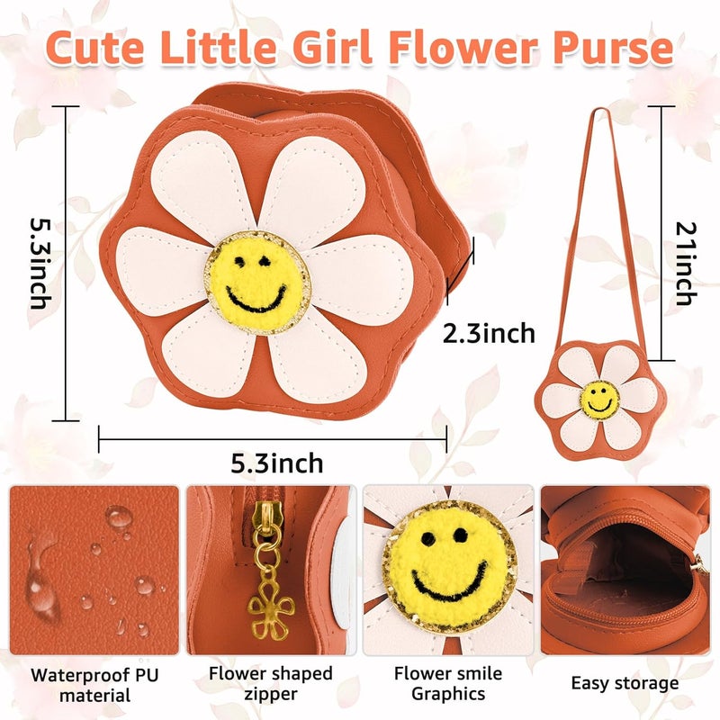 Easozoom Daisy Flower Tiny Small Purse Crossbody Shoulder Bag for Toddler Teen Girls 2 3 4 5 6 7 8 Year Old Kids Baby Gift - Image 2